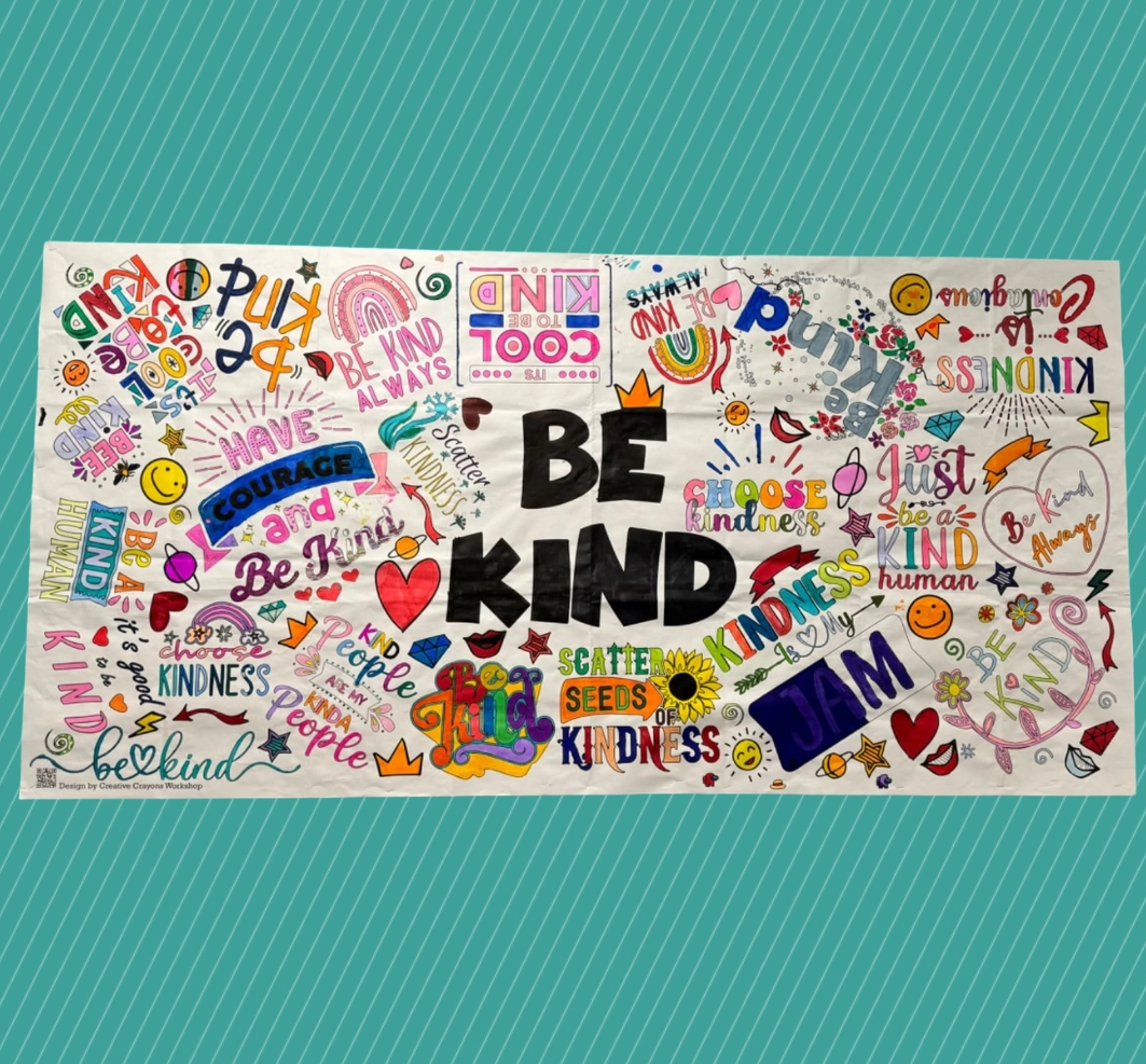 Spread Kindness Positive Affirmation Coloring Tablecloth