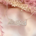 Be Kind Nameplate Necklace - Sterling Silver