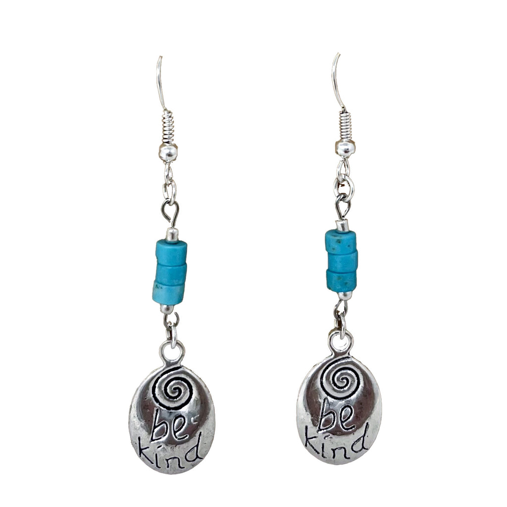 Earrings - Be Kind with Gemstone Beads