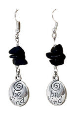 Earrings - Be Kind with Gemstone Beads