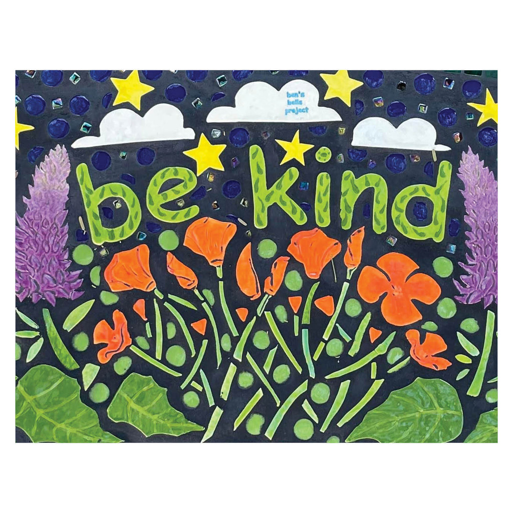Card- be kind Floral Mosaic