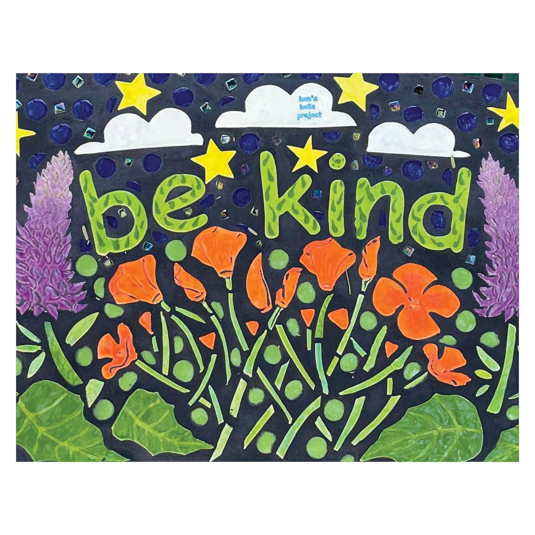 Card- be kind Floral Mosaic
