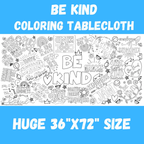 Spread Kindness Positive Affirmation Coloring Tablecloth