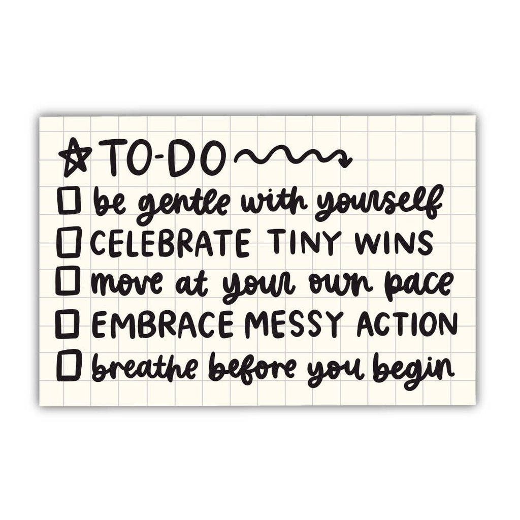 Vinyl Sticker - Gentle To-Do List