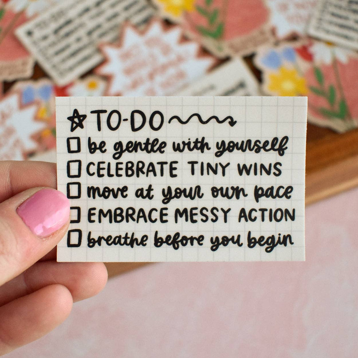 Vinyl Sticker - Gentle To-Do List