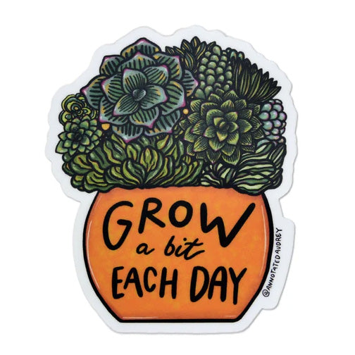 Vinyl Sticker - Grow Each Day