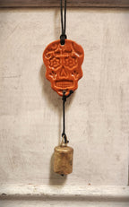 Sugar Skull Ornament Burnt Orange