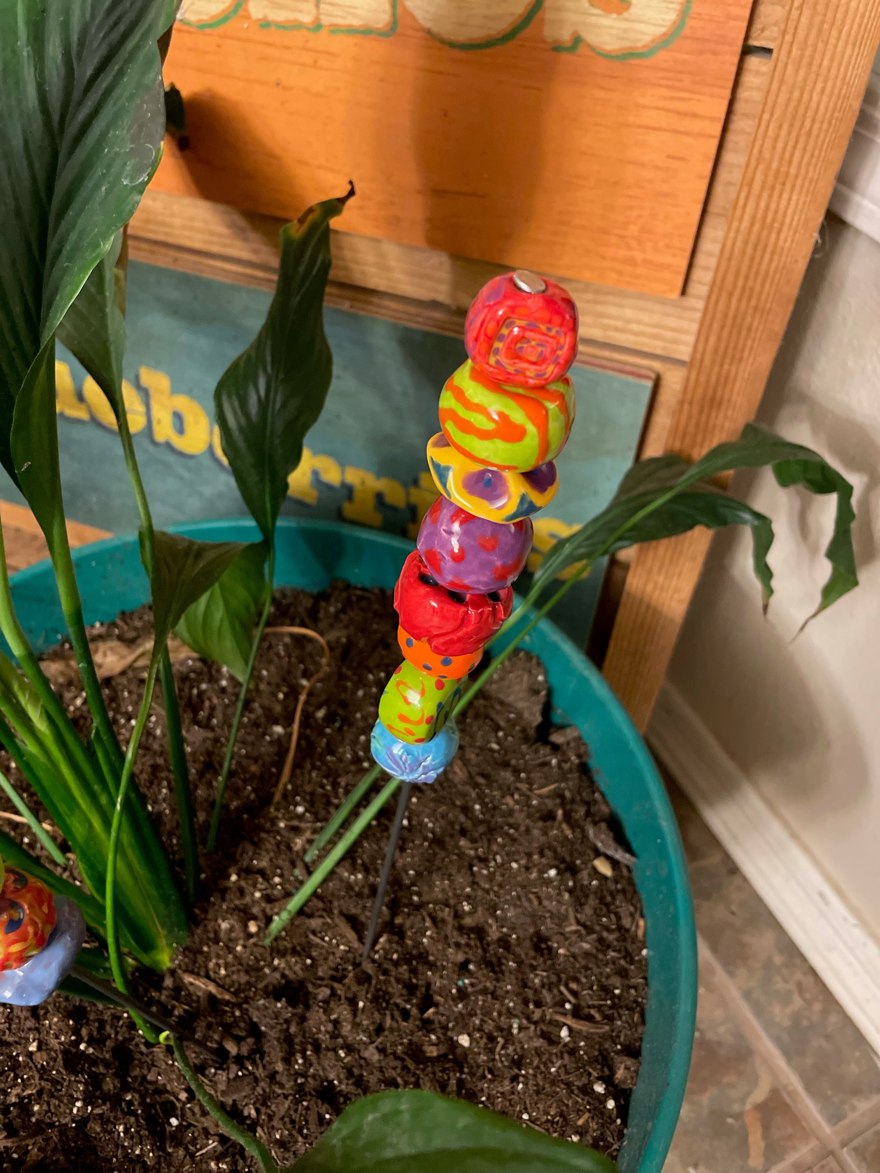 Beaded Garden Stake