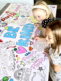 Spread Kindness Positive Affirmation Coloring Tablecloth