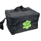 Embroidered Cube Lunch Tote Black