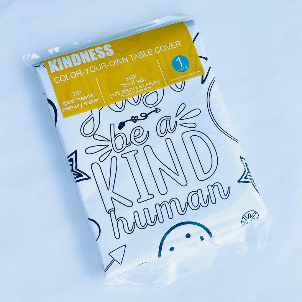Spread Kindness Positive Affirmation Coloring Tablecloth