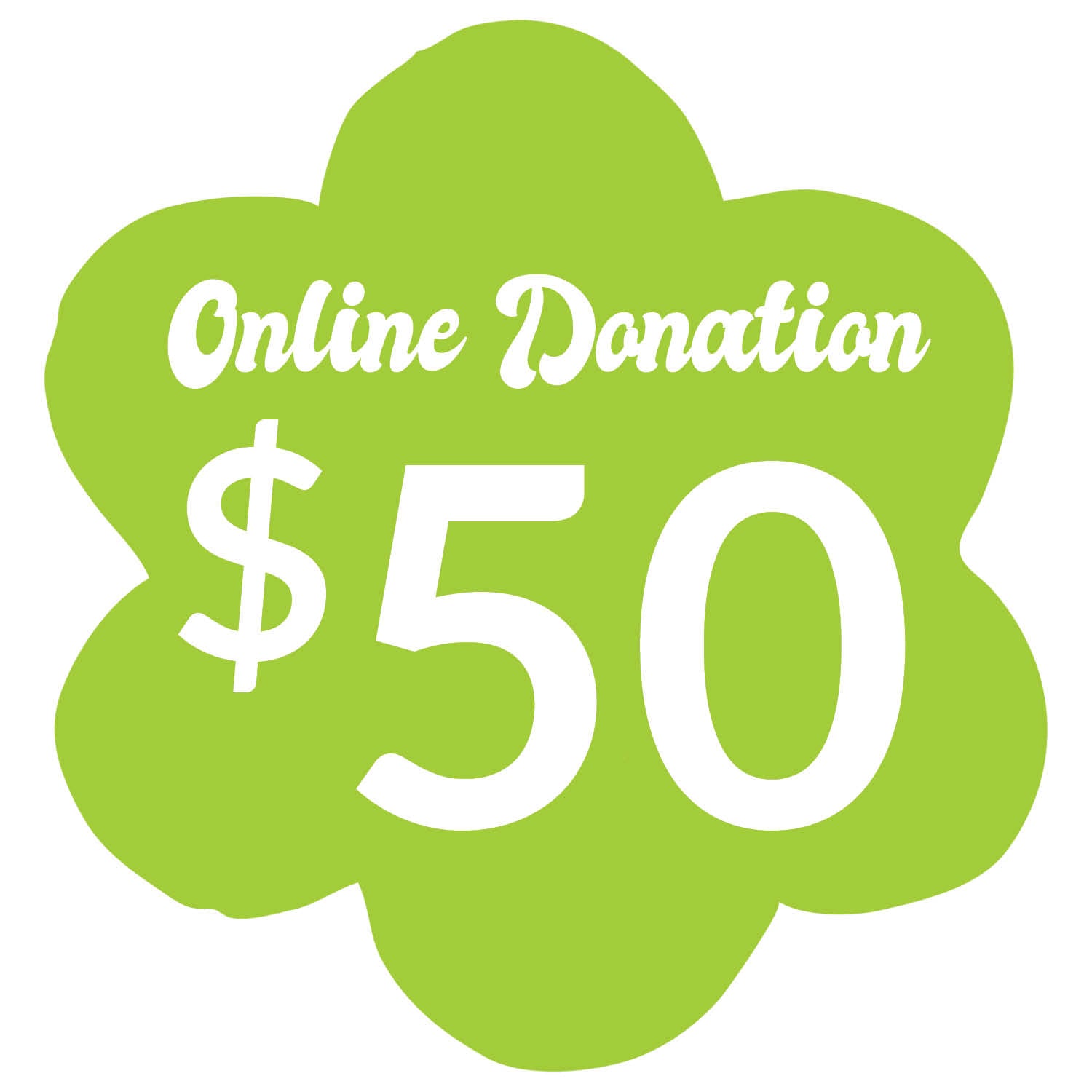 Donation ONLINE ONLY $50