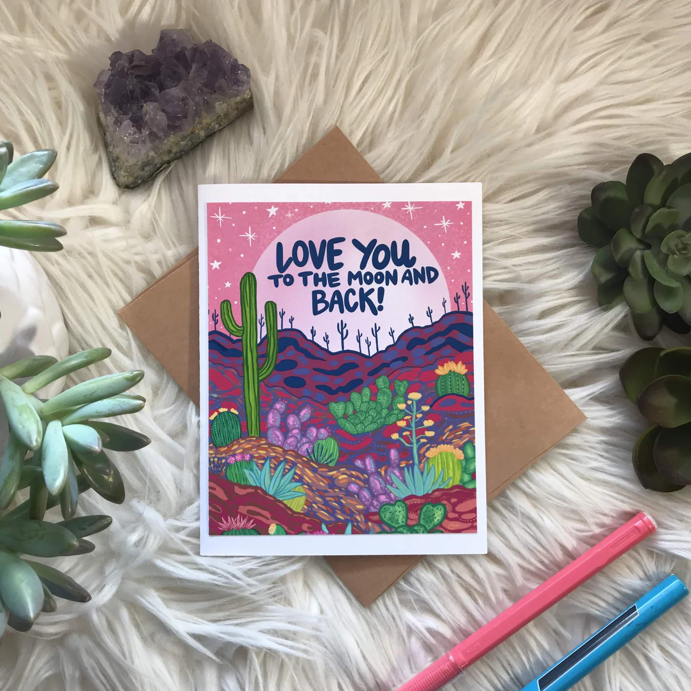 Card- Love You To The Moon And Back (Annotated Audrey)