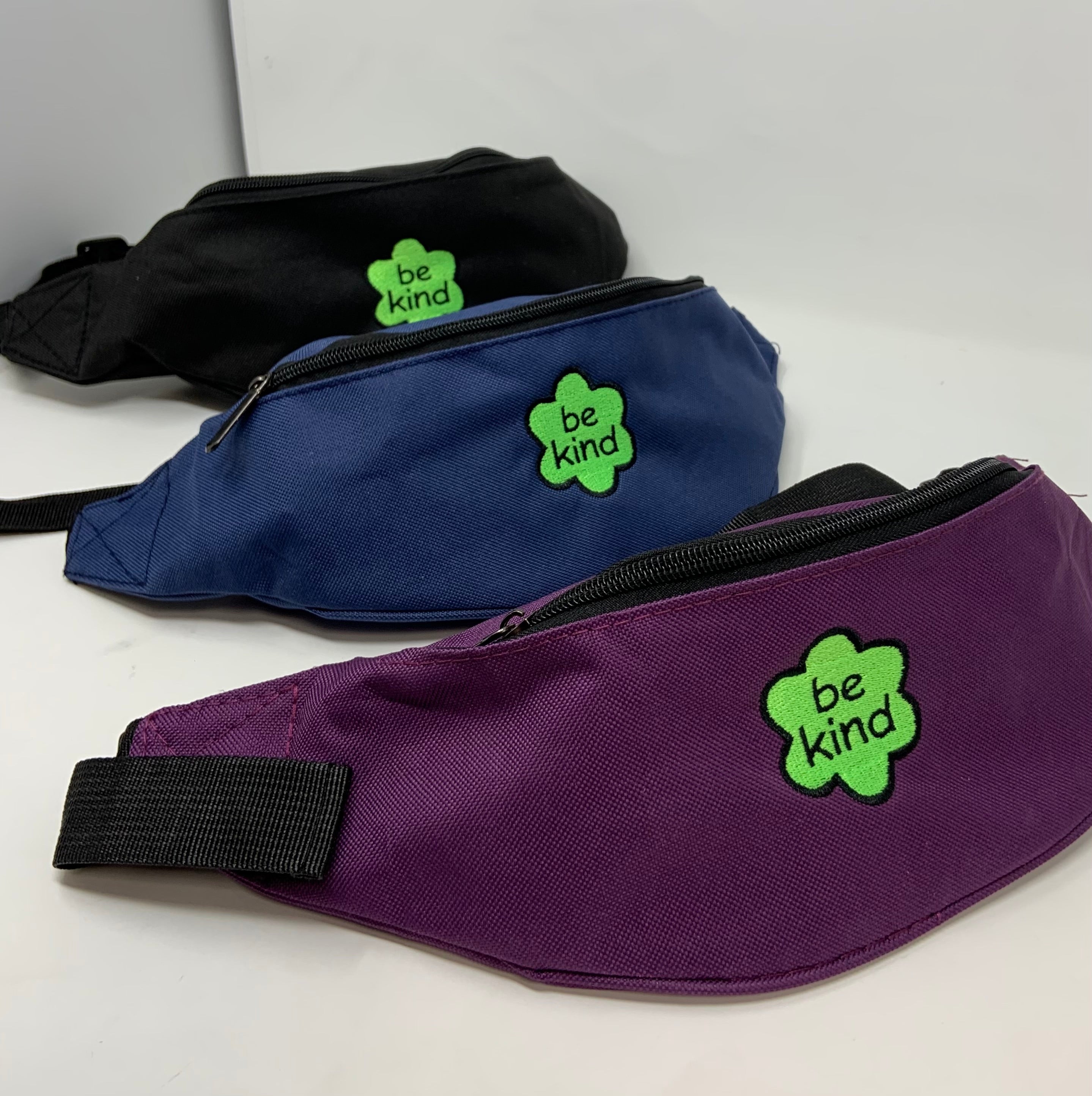 Embroidered Fanny Pack Purple
