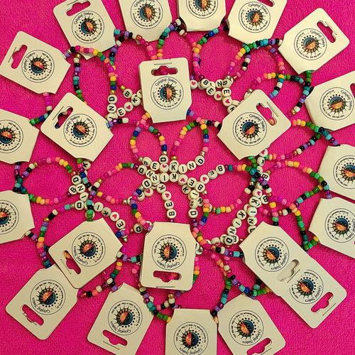 Beaded Rainbow Bracelet 6" Kids