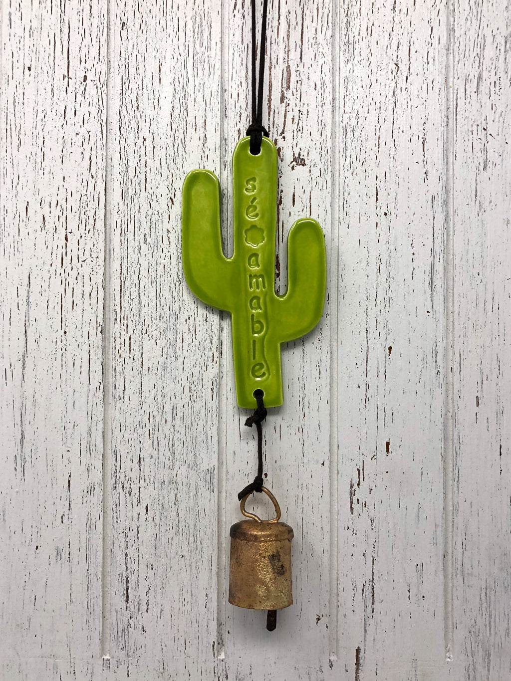 Saguaro Cactus Ornament - Spanish