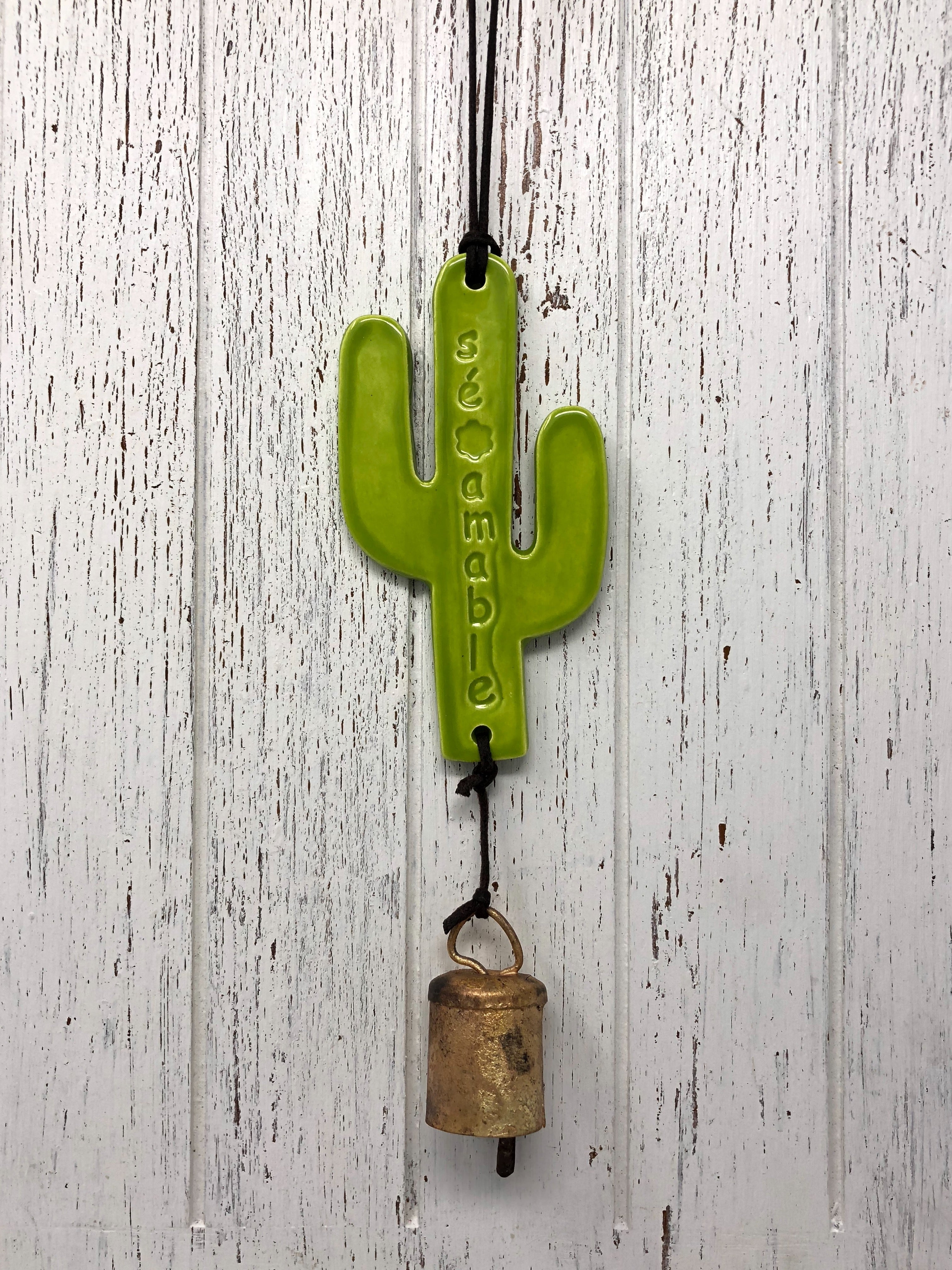 Saguaro Cactus Ornament - Spanish