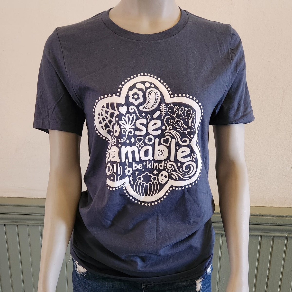Sé Amable Tshirt - Vintage Navy
