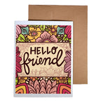 Card - Hello Friend  (Annotated Audrey)
